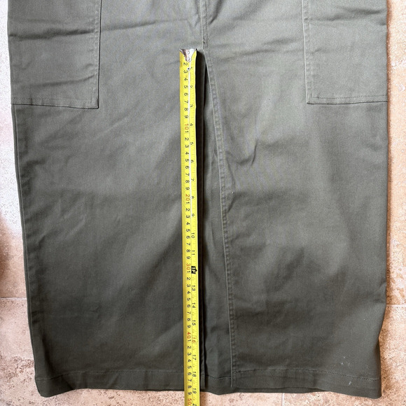 Jason Wu Utility Maxi Cargo Skirt Size M Front Slit Green Minimalist, Street - Picture 7 of 9